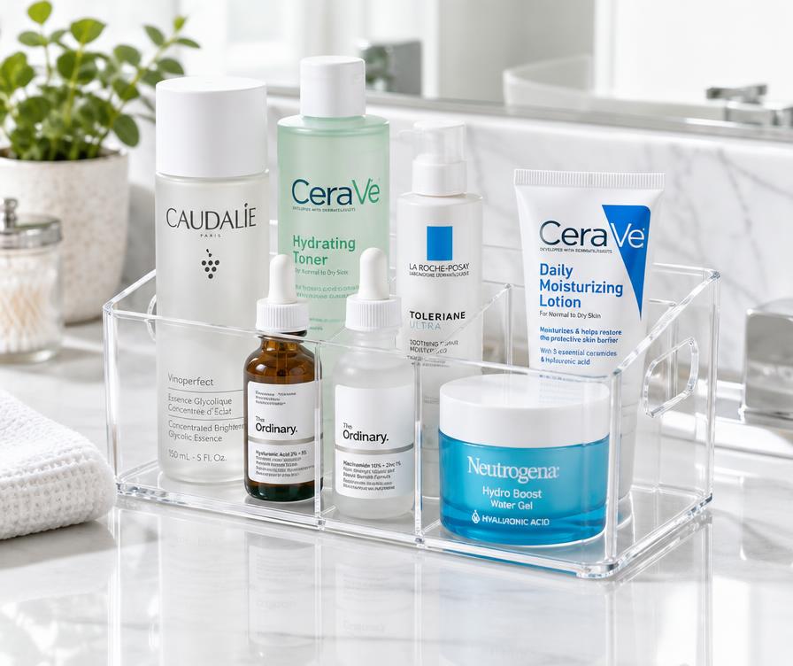 Clear Vanity Organizer Caddy